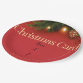 Cute Santa Christmas Plate – Festive Holiday Gift  Pappteller (Schrägansicht)