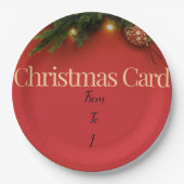 Cute Santa Christmas Plate – Festive Holiday Gift  Pappteller (Vorderseite)