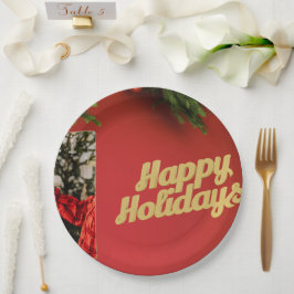 Cute Santa Christmas Plate – Festive Holiday Gift  Pappteller