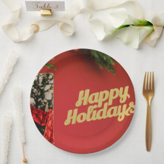 Cute Santa Christmas Plate – Festive Holiday Gift  Pappteller