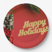 Cute Santa Christmas Plate – Festive Holiday Gift  Pappteller (Vorderseite)