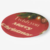 Cute Santa Christmas Plate – Festive Holiday Gift  Pappteller (Schrägansicht)