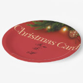 Cute Santa Christmas Plate – Festive Holiday Gift  Pappteller (Schrägansicht)