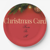 Cute Santa Christmas Plate – Festive Holiday Gift  Pappteller (Vorderseite)
