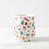 Cute Santa & Christmas Treats Pattern Mug Kaffeetasse (Mittel)
