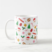 Cute Santa & Christmas Treats Pattern Mug Kaffeetasse (Links)