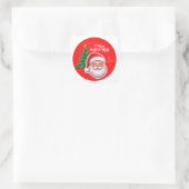 Cute Santa & Christmas Tree Sticker (Tasche)