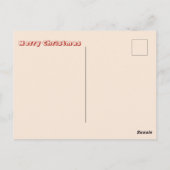 Cute Santa Claus Abstract Floral Retro Christmas Postkarte (Rückseite)