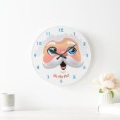 Cute Santa Claus Cartoon Runde Wanduhr (Zuhause)