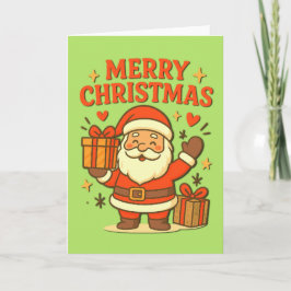 Cute Santa Claus Christmas Art – Merry Christmas Karte