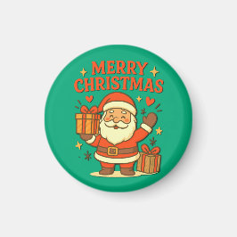 Cute Santa Claus Christmas Art – Merry Christmas Magnet