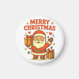 Cute Santa Claus Christmas Art – Merry Christmas Magnet