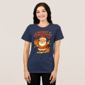  Cute Santa Claus Christmas Art –  Merry Christmas Tri-Blend Shirt (Vorderseite voll)