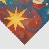 Cute Santa Claus Christmas Tree Illustration Seidenpapier (Detail)