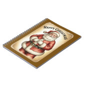 Cute Santa Claus Christmas Writing Book Notizblock (Linke Seite)
