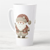 Cute Santa Claus & Drawing Christmas Milchtasse (Linke Ecke)