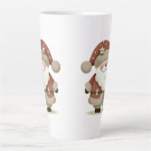 Cute Santa Claus & Drawing Christmas Milchtasse (Vorderseite)