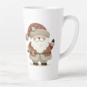 Cute Santa Claus & Drawing Christmas Milchtasse (Rechts)