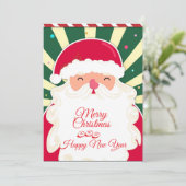 Cute Santa Claus Feiertagskarte (Stehend Vorderseite)