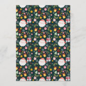 Cute Santa Claus Holiday Seamless Pattern Einladung (Vorderseite)