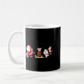 Cute Santa Claus Ice Skating With Friends - Family Kaffeetasse (Links)