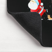 Cute Santa Claus Ice Skating With Friends - Family Mousepad (Ecke)