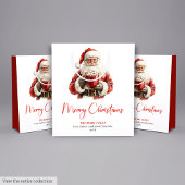 Cute Santa Claus Kids Festive Merry Christmas Bag Mittlere Geschenktüte