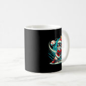 Cute Santa Claus Playing Baseball Boys Kids Teens Kaffeetasse (VorderseiteRechts)