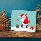 Cute Santa Claus plays Golf Fotoplatte (Seite)