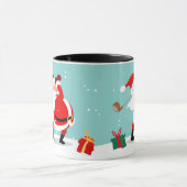 Cute Santa Claus plays Golf Tasse (Zentrum)