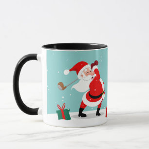 Cute Santa Claus plays Golf Tasse