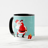 Cute Santa Claus plays Golf Tasse (Vorderseite Links)