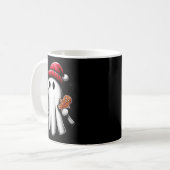 Cute Santa Ghost Drinking Coffee Ice Coffee Christ Kaffeetasse (Vorderseite Links)