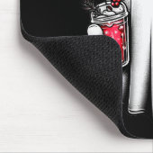 Cute Santa Ghost Drinking Coffee Ice Coffee Christ Mousepad (Ecke)