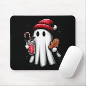 Cute Santa Ghost Drinking Coffee Ice Coffee Christ Mousepad (Mit Mouse)