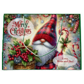 Cute Santa Gnome Christmas Große Geschenktüte (Vorderseite)