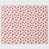 Cute Santa Hat for Girls Pink Christmas Geschenkpapier (Flach)