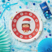Cute Santa Holiday Paper Plate Pappteller (Party)
