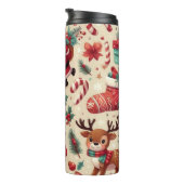 Cute Santa & Reindeer Holiday Tumblr – Gift Idea Thermosbecher (Nach rechts gedreht)