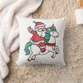 Cute Santa Riding Unicorn – Adorable Kissen (Decke)