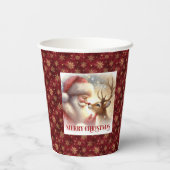 Cute Santa Rudolph Cups for Kids Christmas Party Pappbecher (Rückseite)