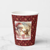 Cute Santa Rudolph Cups for Kids Christmas Party Pappbecher (Vorderseite)