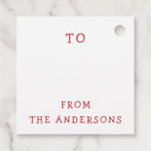 Cute Santa with stars Merry Christmas gift or Geschenkanhänger (Rückseite)