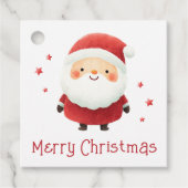 Cute Santa with stars Merry Christmas gift or Geschenkanhänger (Vorderseite)