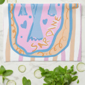 Cute Sardine Art Geschirrtuch (Gefaltet)