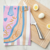 Cute Sardine Art Geschirrtuch (Viertel Falte)