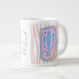 Cute Sardine Art Jumbo-Tasse