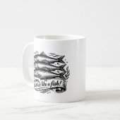 Cute Sardine Fish Quote Kaffeetasse (Vorderseite Links)