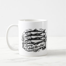 Cute Sardine Fish Quote Kaffeetasse