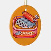 Cute Sardines Can Pink Orange Keramik Ornament (Rechts)